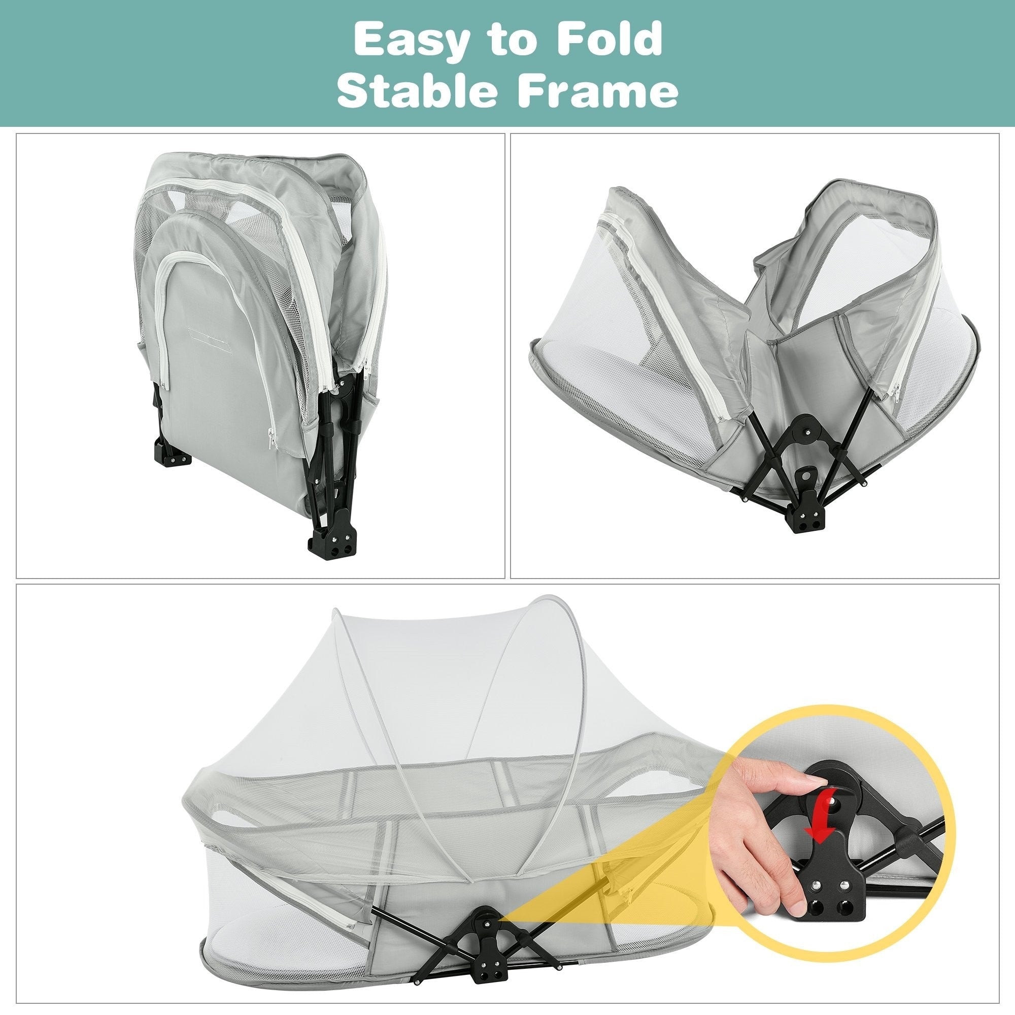 Travel Baby Bassinet Portable Baby Bed for Newborn Infants