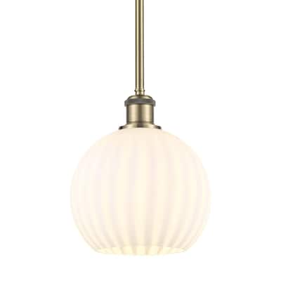 Innovations Lighting 516-1S-10-8 White Venetian Pendant White Venetian