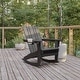 preview thumbnail 5 of 42, Commercial All-Weather Rocking Adirondack Chair with Swiveling Cupholder Gray