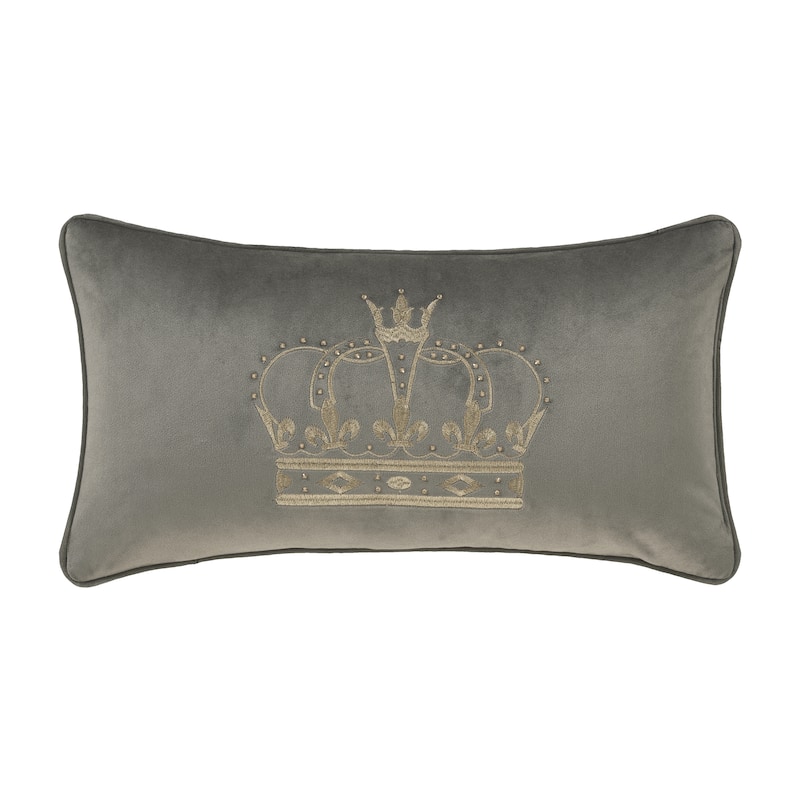 Townsend Crown Pillow Crown Boudoir - Charcoal