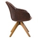 preview thumbnail 38 of 89, Art Leon Classical Swivel Office Accent Chair with Wood Legs