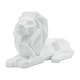 preview thumbnail 1 of 7, Sagebrook Home Modern Polyresin Geometric Lion Figurine - Stylish Decorative Sculpture for Home Decor - 13" x 6" x 8" White - 13" x 6" x 8"