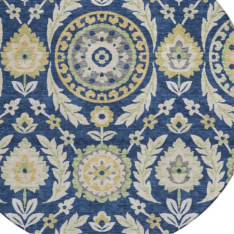 HomeRoots Floral Transitional Rectangle Outdoor Rug