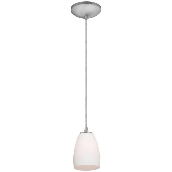 slide 2 of 3, Access Lighting Sherry Steel Integrated LED Cord Pendant, Opal Shade