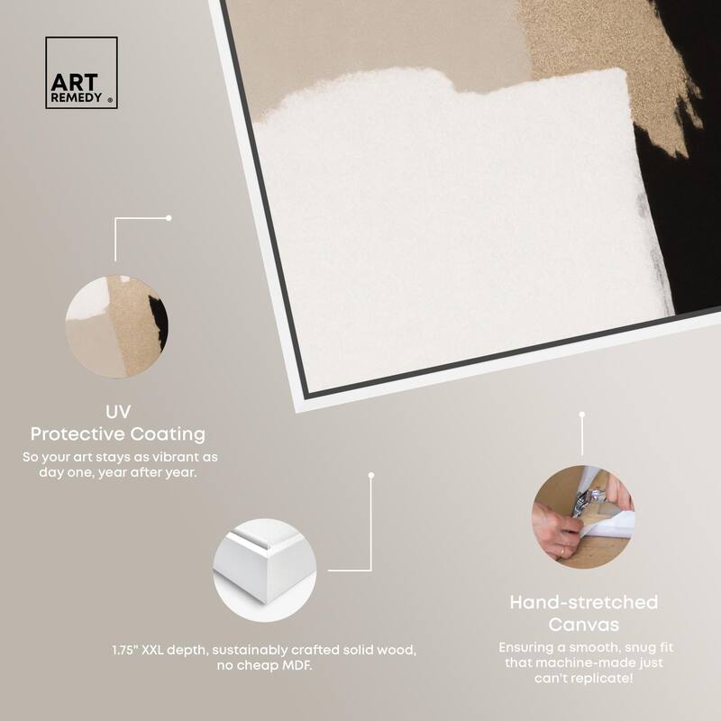 Beige and Black III Canvas by Art Remedy