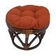 preview thumbnail 17 of 17, Bali 18-inch Footstool with Solid Outdoor Cushion Cinnamon