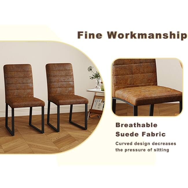 Heavy-Duty Chair Set‌: Features A 2.1-Inch Thick Cushion, Sturdy Iron Frame, And Classic Color Options