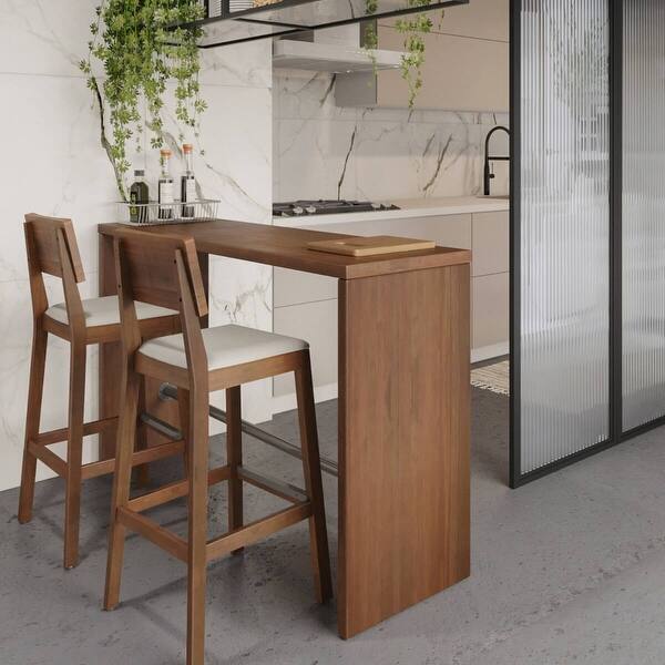Artefama Gourmet Walnut Bar Table Overstock 12302191