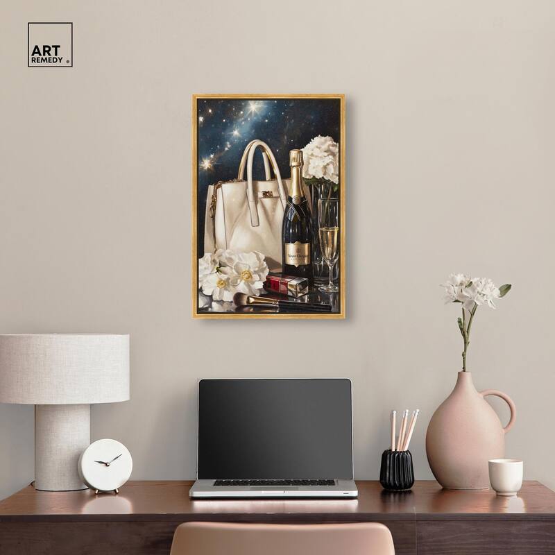 Cheers to Starry Glam Canvas by Art Remedy