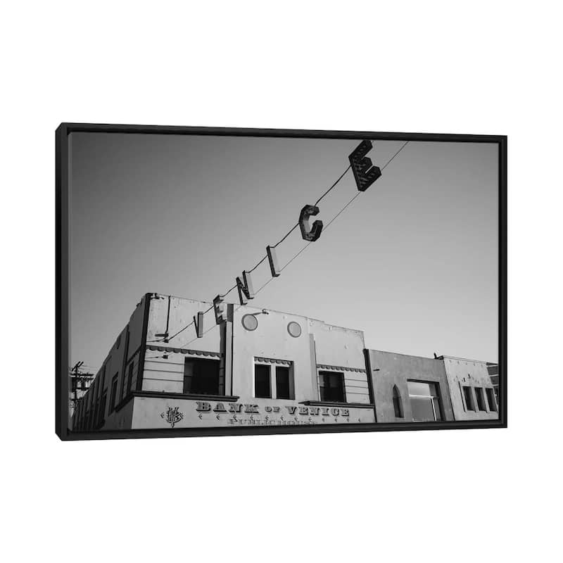 iCanvas "Venice Beach California IV" by Bethany Young Framed Canvas Print - Black - 26x40
