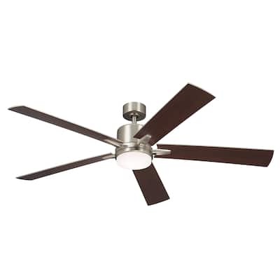 Kichler Lighting Lucian Elite XL 60 inch Integrated LED Indoor Brushed Nickel Ceiling Fan