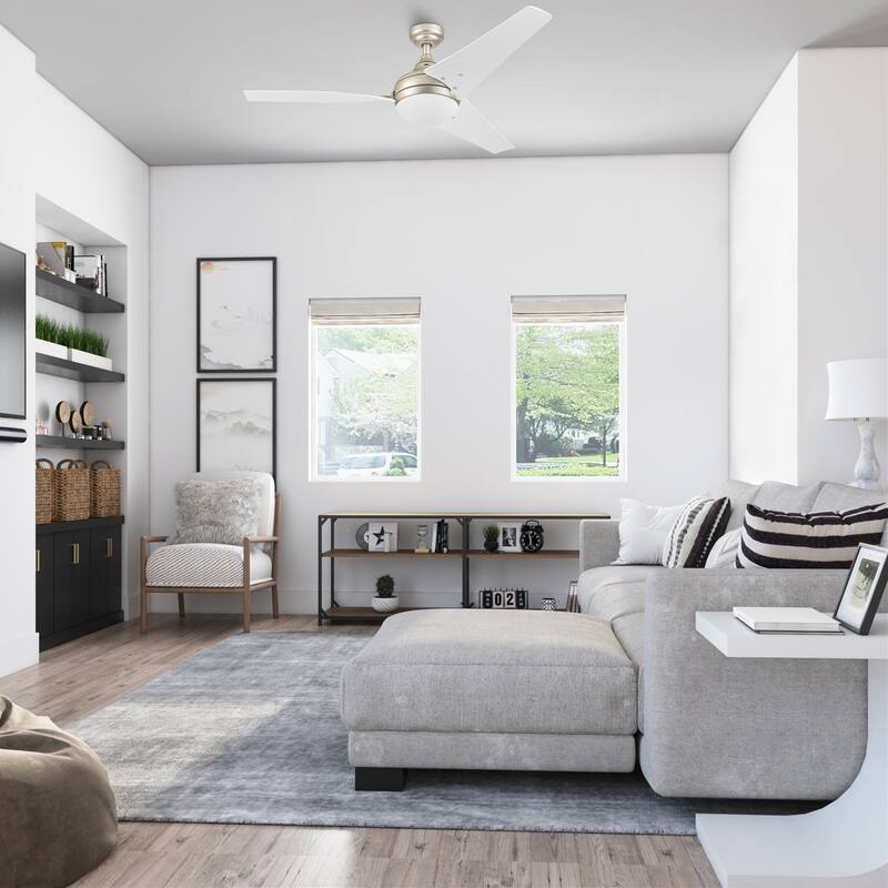 52" Honeywell Neyo Contemporary Indoor LED Ceiling Fan with Light, Remote Control