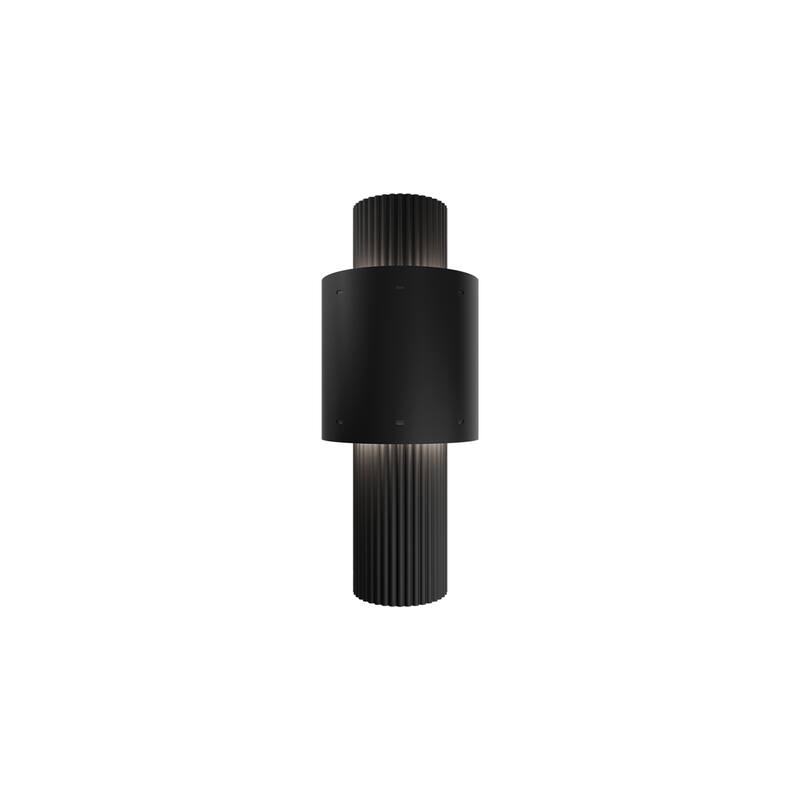 Piston 14in LED Outdoor Wall Light Selectable CCT 2700-3000-3500-4000K set to 2700K in Black - 14 - Black-4000K
