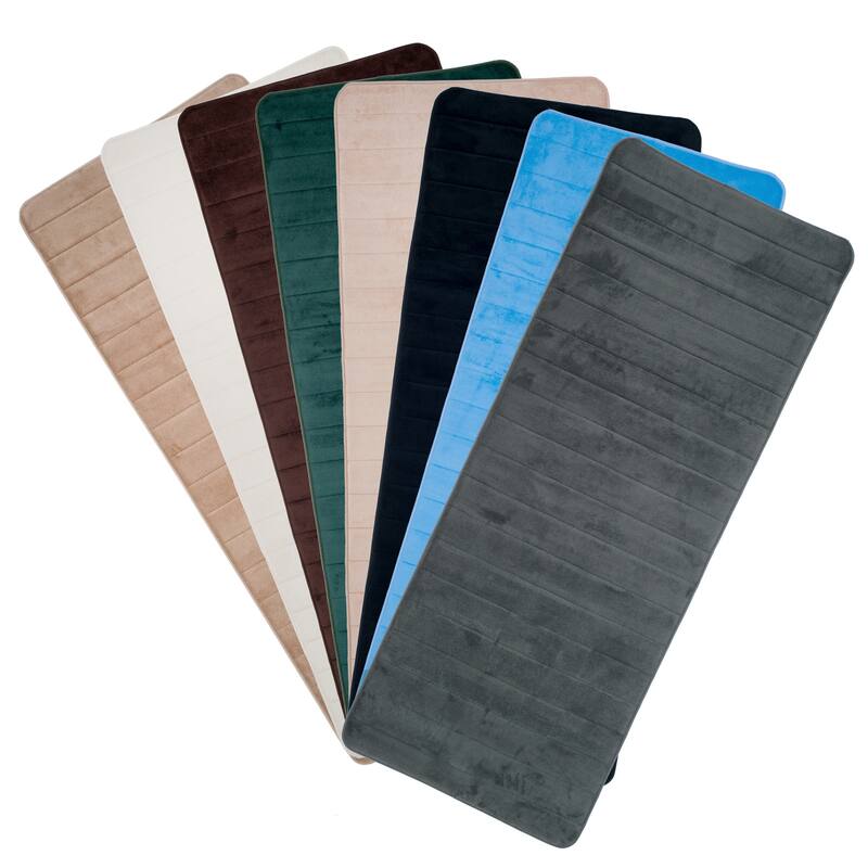 Oversized Bathroom Rug - Extra-Long Memory Foam Bath Mat with Nonslip Backing by Windsor Home