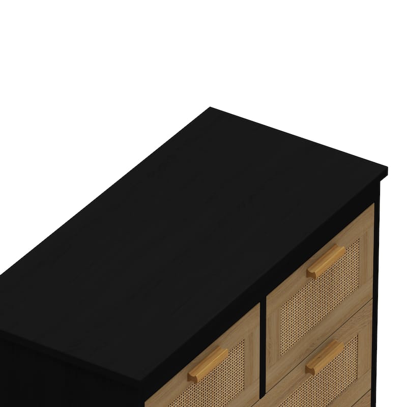 Modern Rattan Storage Cabinet Rattan Drawer,for Bedroom,Living Room