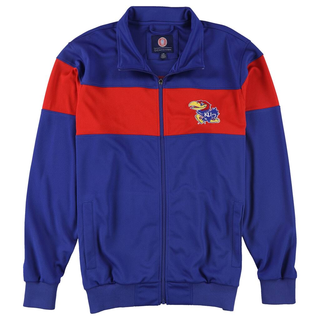G-III Sports Mens Kansas Jayhawks Jacket, Blue, Large (Regular)