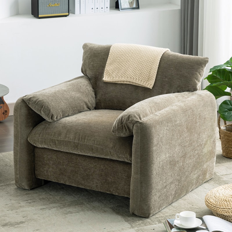 Modern Style Chenille Oversized Armchair Accent Chair Single Sofa