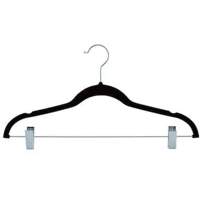 Laura Ashley 12 Pack Velvet Hangers with Clips