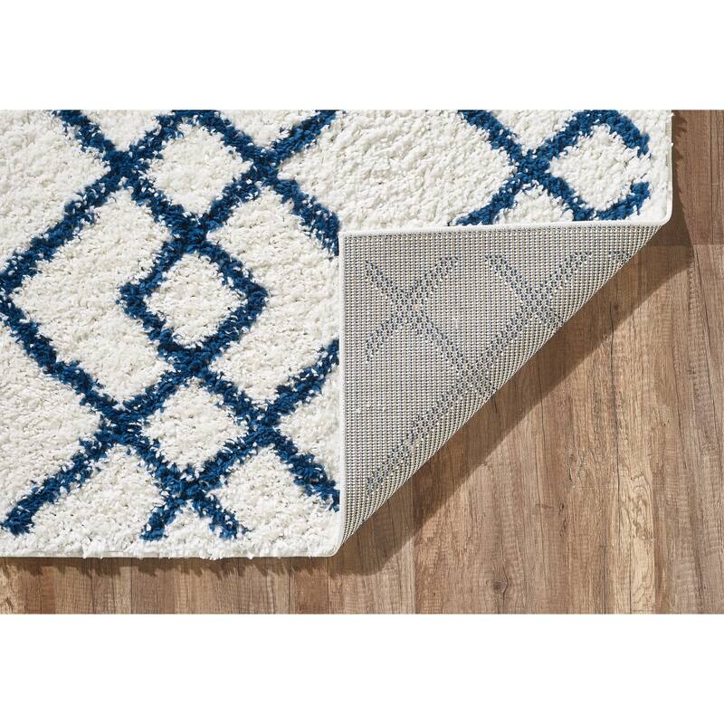 Pax Plush Diamond Trellis Shag Rug