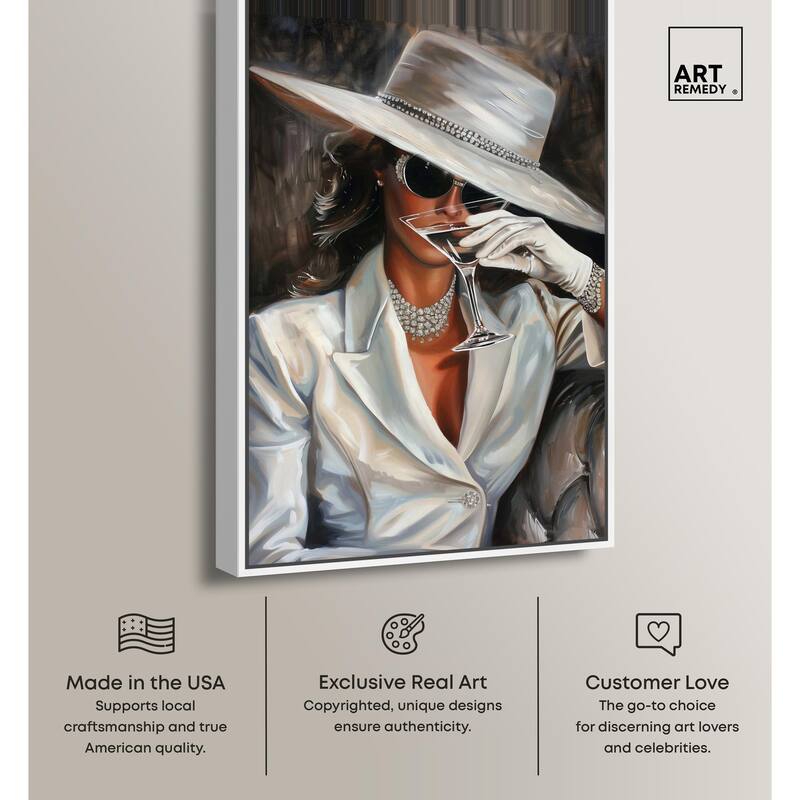 Time for a Martini Canvas by Art Remedy