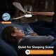 preview thumbnail 120 of 199, 42“/52"/60"/48" Noiseless Walnut Wood Ceiling Fan with Remote Control, Integrated Light Optional
