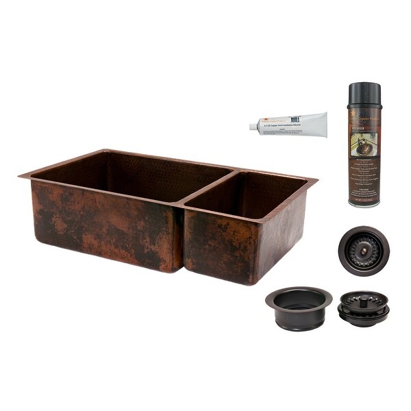 Premier Copper Products KSP3_K75DB33199 33" Double Basin Drop In /. Opens flyout.