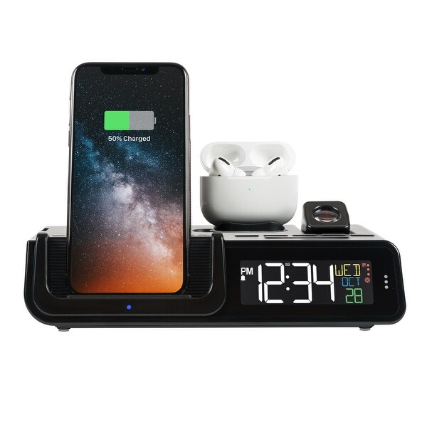 Wattz 2.0 Projection 10W Wireless Charging Alarm with Docking