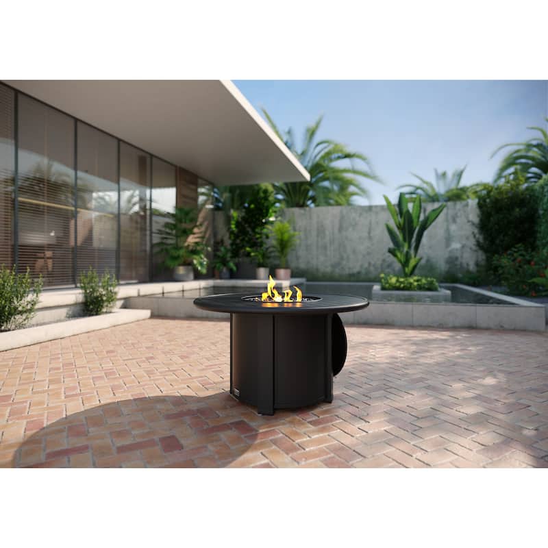 Slat Top 44" Round Fire Table