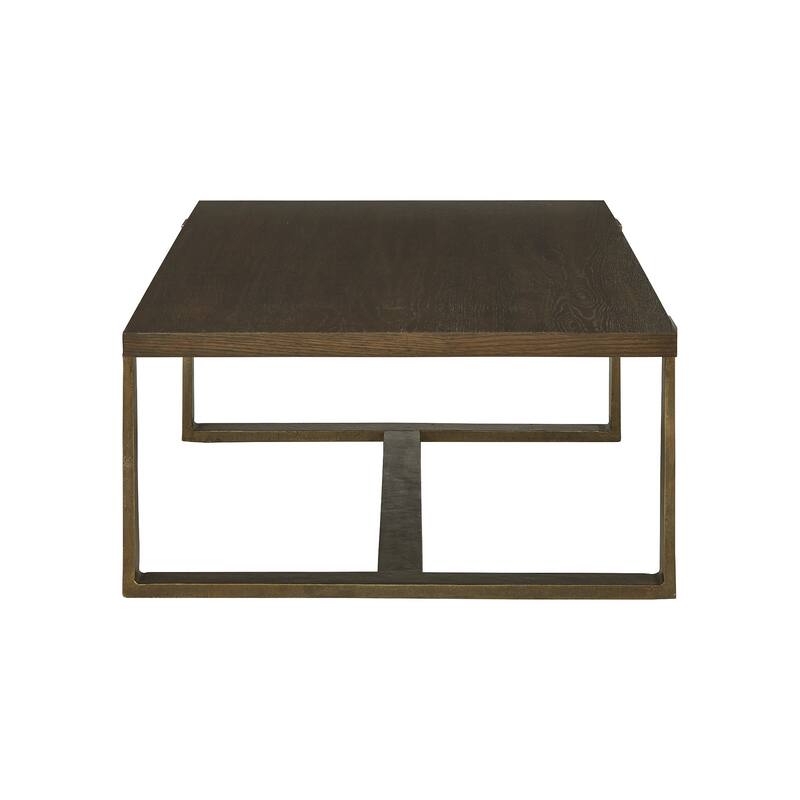 Signature Design by Ashley Balintmore Metallic/Brown Rectangular Cocktail Table