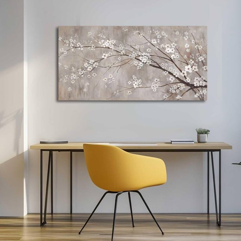 White Wall Decor Flower Wall Art