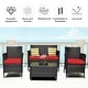 preview thumbnail 17 of 49, Costway 8PCS Rattan Patio Furniture Set Cushioned Sofa Chair Coffee - See Details