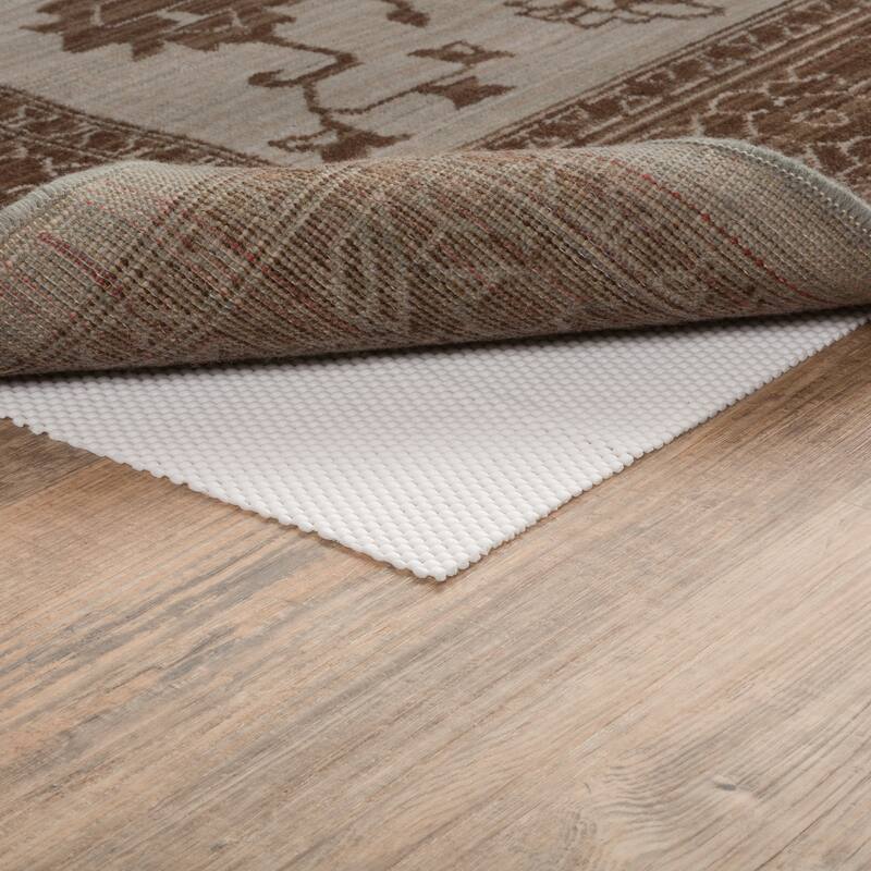 Style Haven Plush Hold White PVC-Coated Knit Polyester Rug Pad - Beige