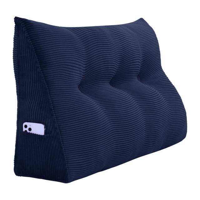 WOWMAX Large Reading Wedge Headboard Pillow for Bed Rest Back Support
