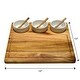 preview thumbnail 8 of 6, Picnic at Ascot Premium Acacia Charcuterie Board Set with Ceramic Bowls and acacia spoons - 13" x 13"