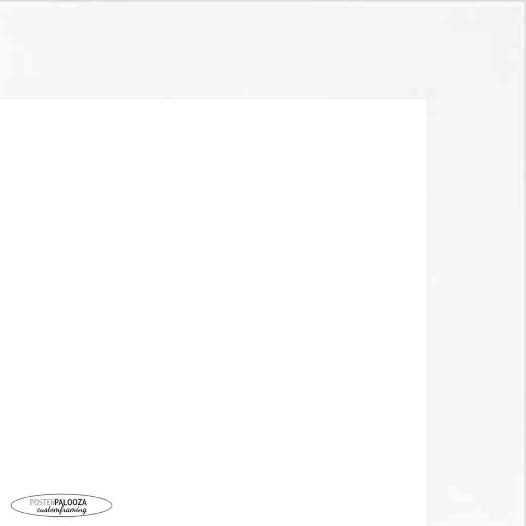 8.5x14 Lacquer White Complete Wood Picture Frame with UV Acrylic, Foam