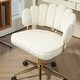 preview thumbnail 10 of 118, Velvet Home Office Desk Chair, Height Adjustable Task Chair, Armless Single Chair with Wheels, 360° Swivel Vanity Chair - N/A