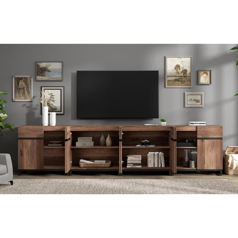 Modern TV Stand for TVs up to 120 inch, 4 in 1 TV Console with Adjustable Shelves, Media Console Table