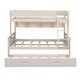 preview thumbnail 19 of 18, Wood Twin over Full Bunk Bed with Storage Shelves and Twin Size Trundle