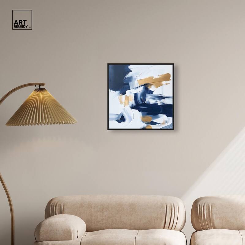 Azure and Gold Canvas by Art Remedy