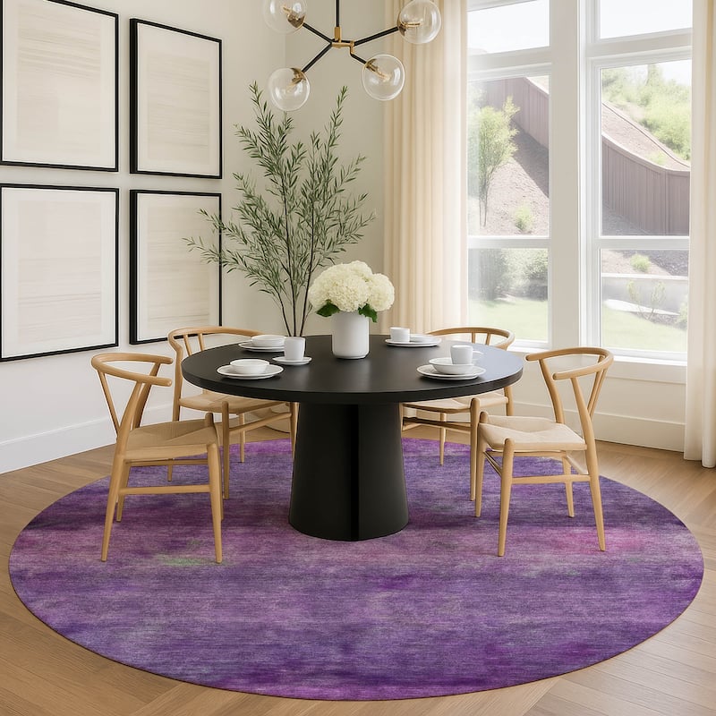 Machine Washable Indoor/ Outdoor Contemporary Ombre Chantille Rug