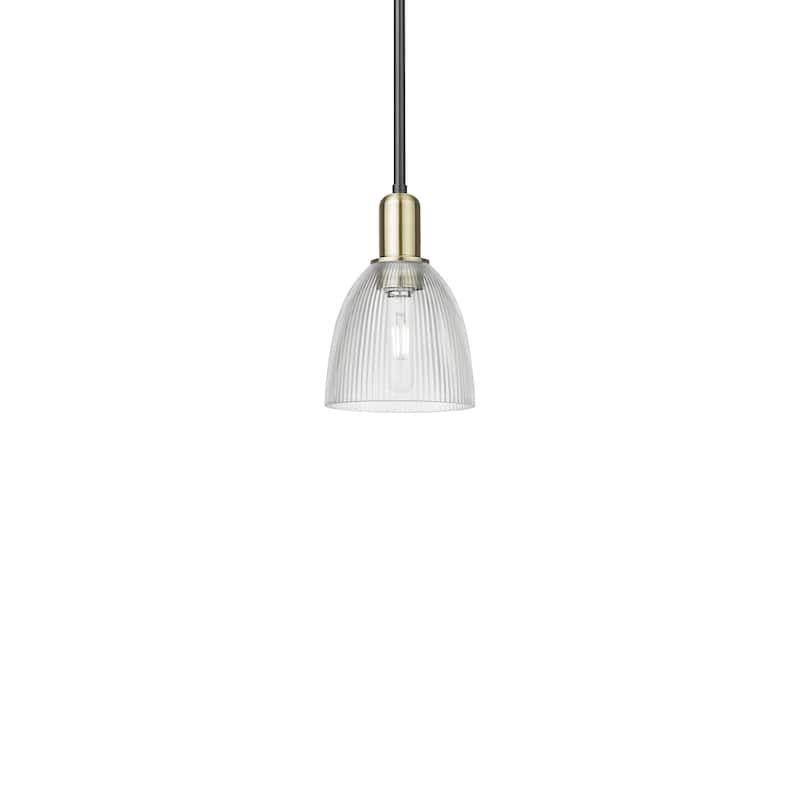 Innovations Lighting 716-1S-10-6 Castile Pendant Castile 6" Wide Mini - Black Antique Brass / Clear