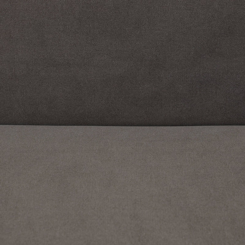 Dark Grey Breathable Fluffy Fabric Living Room 1-Piece Sofa