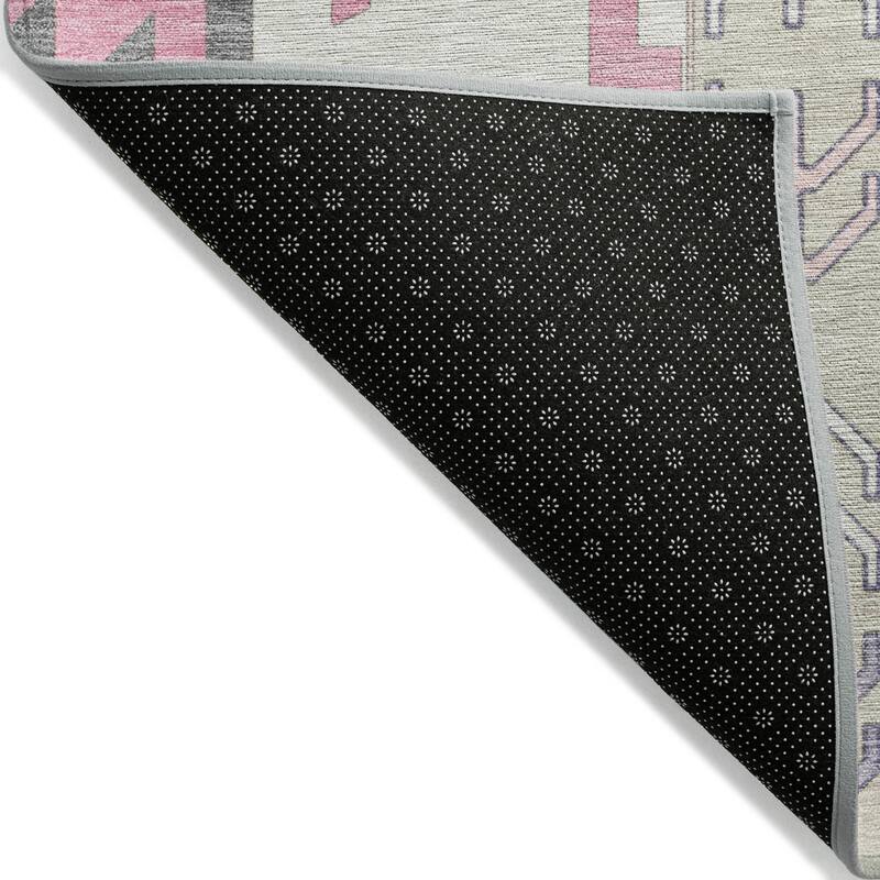 Machine Washable Indoor/ Outdoor Boho Tribal Chantille Rug
