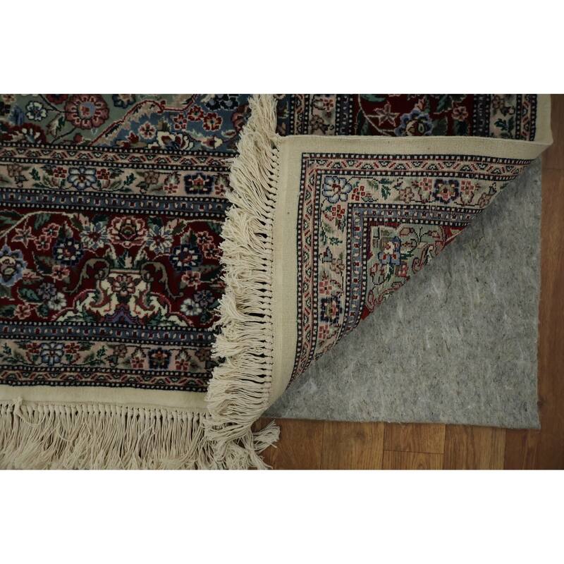 Hand Knotted Oriental 100% Wool Carpet Traditional Floral Beige & Ivories Aubusson Area Rug - 9' 0'' X 6' 0''
