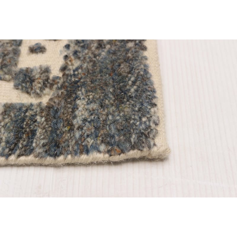 ECARPETGALLERY Hand-knotted Tangier Cream Wool Rug - 7'10 x 10'0