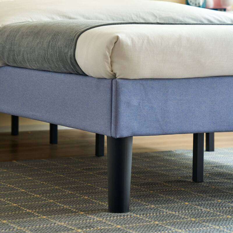 VECELO Tufted Upholstered Kids Bed with Adjustable Headboard,Twin Size Bed Set of 2
