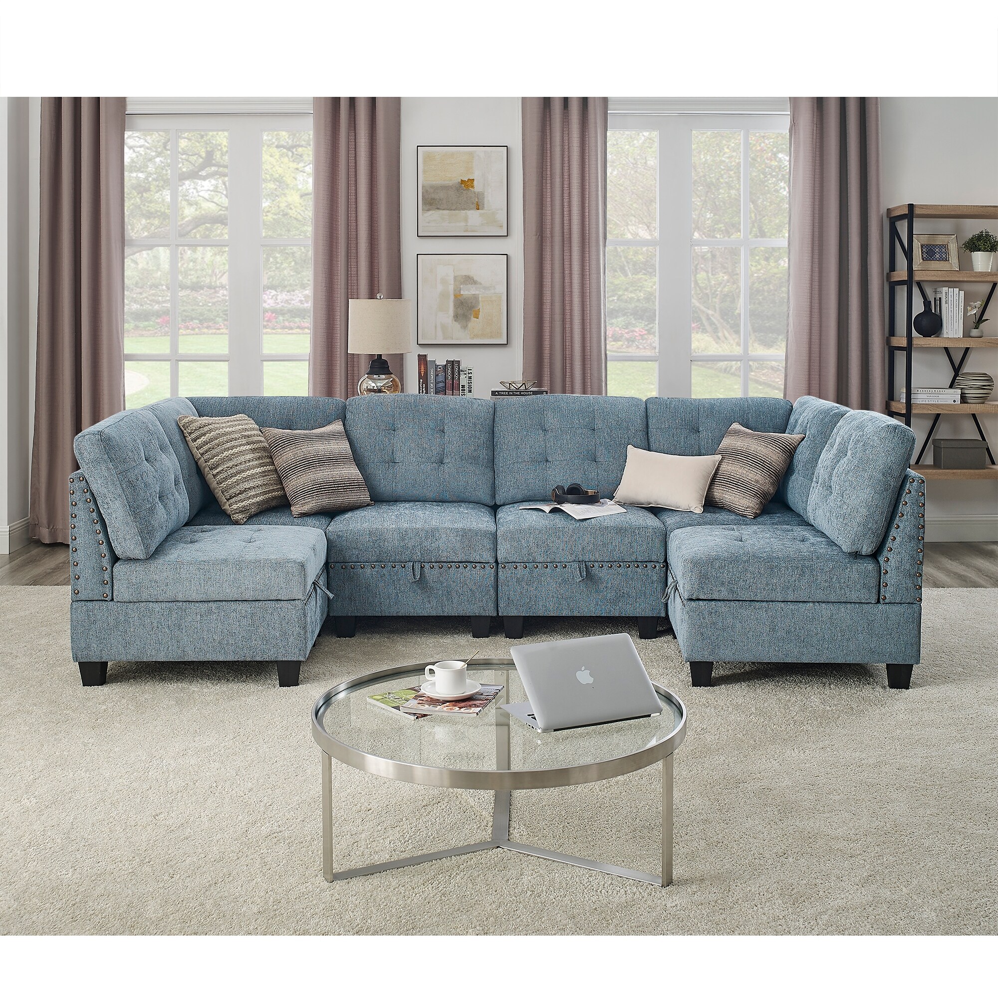 Blue UShape, Top Rated Sectional Sofas Bed Bath & Beyond