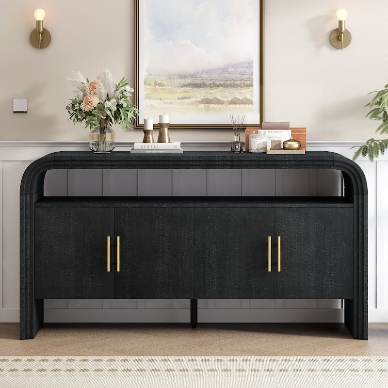 Elegant Sideboard with Treated Fir Veneer,Suitable For Entryway, Hallway, Living Room, Foyer, Corridor