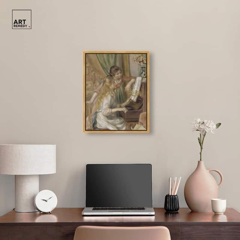 Young Girls at the Piano Canvas by Art Remedy