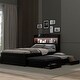preview thumbnail 3 of 13, Twin XL Platform Bed with Storage LED Headboard, Charging Station, Trundle & 2 Drawers, Sturdy Pine Wood Frame, Dark Brown